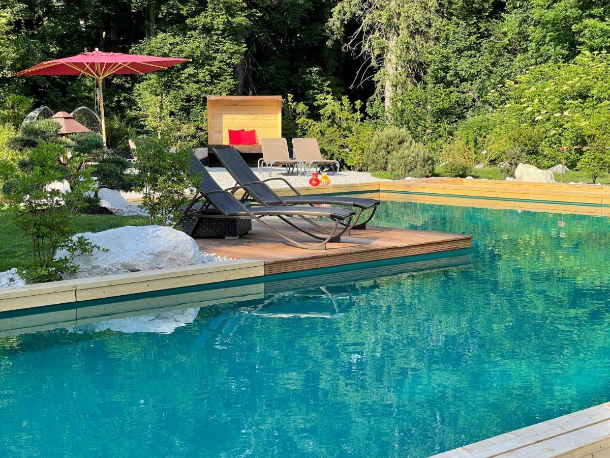 Bayern Resort Hotel - Adults Only - Mit Zugspitzblick - Eibsee-Naehe - Wellnessbereich - Naturpool Im Sommer Grainau Exterior photo